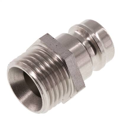Tapón de acoplamiento de moldes DN 9 de acero inoxidable con rosca macho M16x1,5