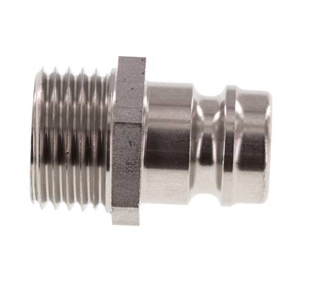 Tapón de acoplamiento de moldes DN 9 de acero inoxidable con rosca macho M16x1,5