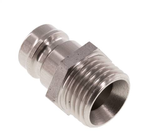 Tapón de acoplamiento de moldes DN 9 de acero inoxidable con rosca macho M16x1,5