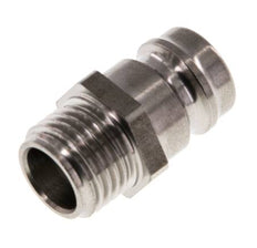 Tapón de acoplamiento de moldes DN 9 de acero inoxidable con rosca macho de 1/4 de pulgada