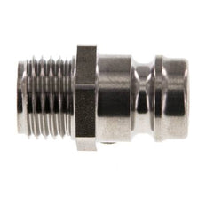 Tapón de acoplamiento de moldes DN 9 de acero inoxidable con rosca macho de 1/4 de pulgada