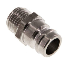 Tapón de acoplamiento de moldes DN 9 de acero inoxidable con rosca macho de 1/4 de pulgada