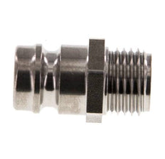 Tapón de acoplamiento de moldes DN 9 de acero inoxidable con rosca macho de 1/4 de pulgada