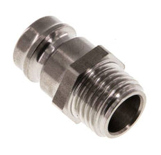 Tapón de acoplamiento de moldes DN 9 de acero inoxidable con rosca macho de 1/4 de pulgada