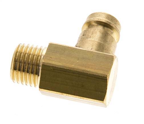 Latón DN 9 Tapón de Acoplamiento de Moldes M14x1,5 Rosca Macho (Cónica) 90-deg