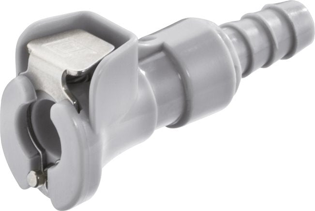 PP DN 3.2 Linktech Enchufe de anclaje para manguera de 6,4 mm Doble cierre Serie 20 Gris