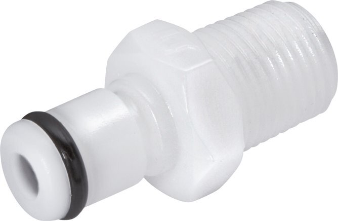POM DN 3.2 Tapón de acoplamiento Linktech R 1/4 pulgadas rosca macho Serie 20