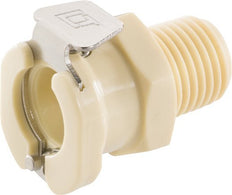 PP DN 6.4 Acoplamiento Linktech Toma de corriente de 1/4 de pulgada rosca NPT macho Serie Beige 40