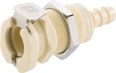 PP DN 6.4 Linktech Acoplamiento de la manguera de 6,4 mm Mampara de doble cierre Serie 40 Beige