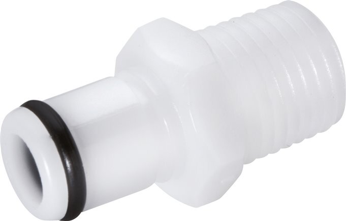 POM DN 6.4 Tapón de acoplamiento Linktech R 1/4 pulgadas rosca macho Serie 40
