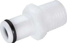 POM DN 6.4 Tapón de acoplamiento Linktech de 1/4 de pulgada con rosca NPT macho de doble cierre Serie 40