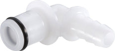 POM DN 6.4 Linktech Coupling Plug 6.4 mm Hose Pillar 90-deg 40 Series
