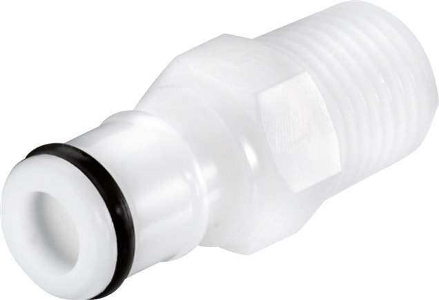 POM DN 6.4 Tapón de acoplamiento Linktech R 1/4 pulgadas rosca macho doble cierre serie 50