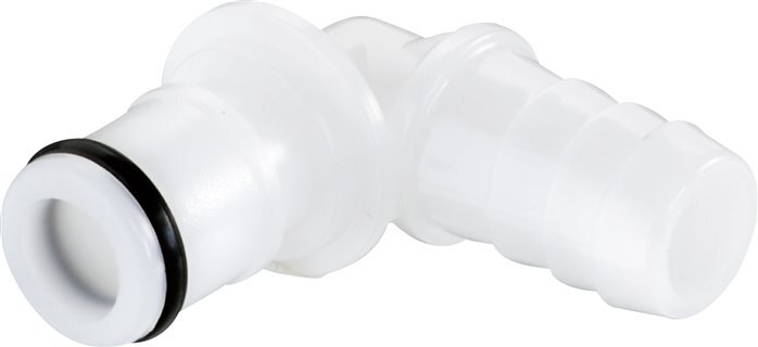 POM DN 6,4 Tapón de anclaje Linktech 9,5 mm Pilar de manguera 90 grados Serie 50