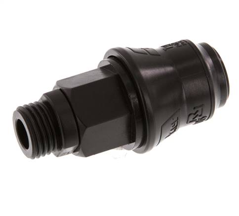 POM DN 5 Enchufe de acoplamiento G 1/4 pulgadas rosca macho
