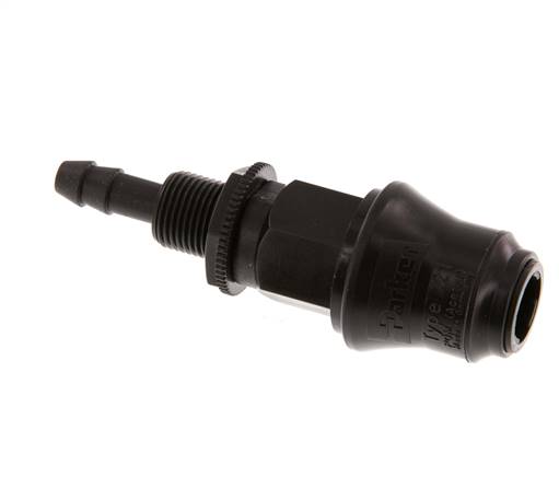 POM DN 5 Acoplamiento de la toma de corriente 6 mm Pilar de manguera Mampara