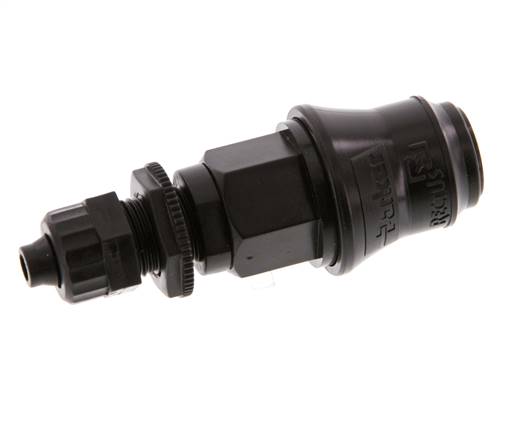 POM DN 5 Acoplamiento Tuerca de Unión 6x8 mm Mampara