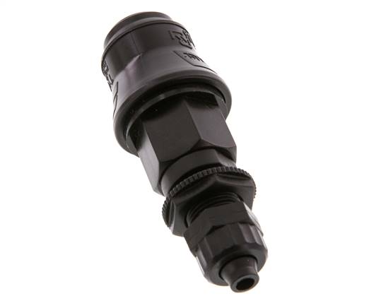 POM DN 5 Acoplamiento Tuerca de Unión 6x8 mm Mampara