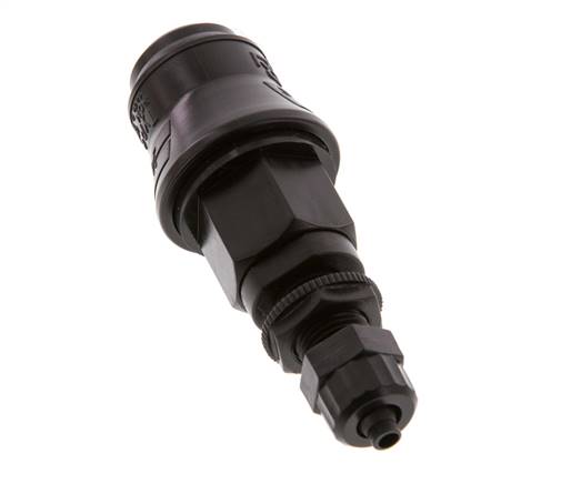 POM DN 5 Acoplamiento Tuerca de Unión 4x6 mm Mampara