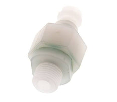 PVDF DN 5 Tapón de acoplamiento G 1/8 pulgadas rosca macho doble cierre