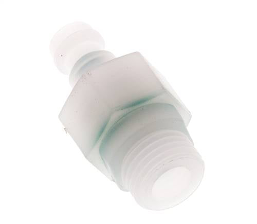 PVDF DN 5 Tapón de acoplamiento G 1/4 pulgadas rosca macho doble cierre