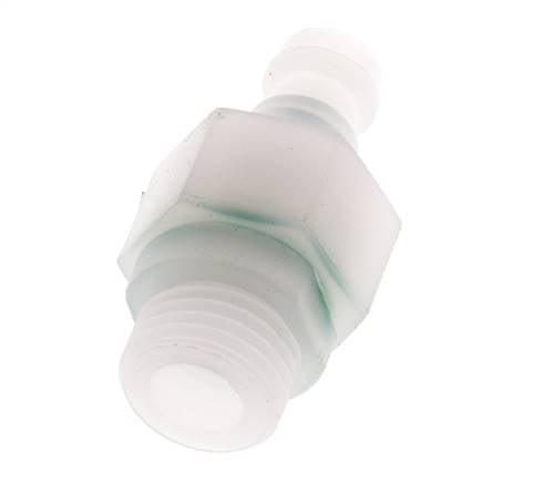 PVDF DN 5 Tapón de acoplamiento G 1/4 pulgadas rosca macho doble cierre