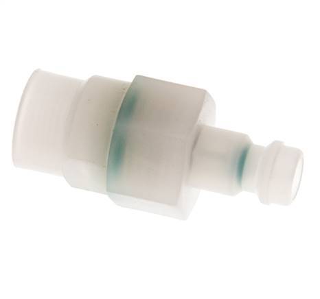 PVDF DN 5 Tapón de acoplamiento G 1/8 pulgadas rosca hembra doble cierre