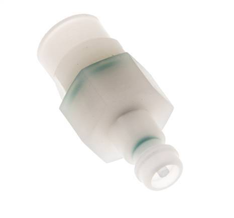 PVDF DN 5 Tapón de acoplamiento G 1/8 pulgadas rosca hembra doble cierre