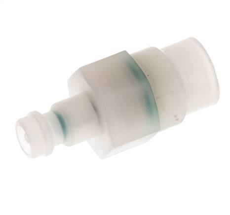 PVDF DN 5 Tapón de acoplamiento G 1/8 pulgadas rosca hembra doble cierre