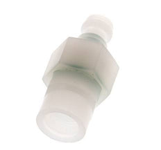 PVDF DN 5 Tapón de acoplamiento G 1/8 pulgadas rosca hembra doble cierre