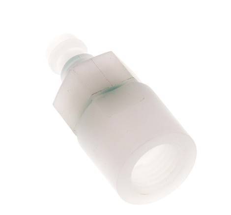 PVDF DN 5 Tapón de acoplamiento G 1/4 pulgadas rosca hembra doble cierre