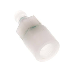 PVDF DN 5 Tapón de acoplamiento G 1/4 pulgadas rosca hembra doble cierre