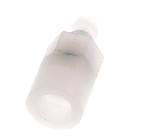 PVDF DN 5 Tapón de acoplamiento G 1/4 pulgadas rosca hembra doble cierre