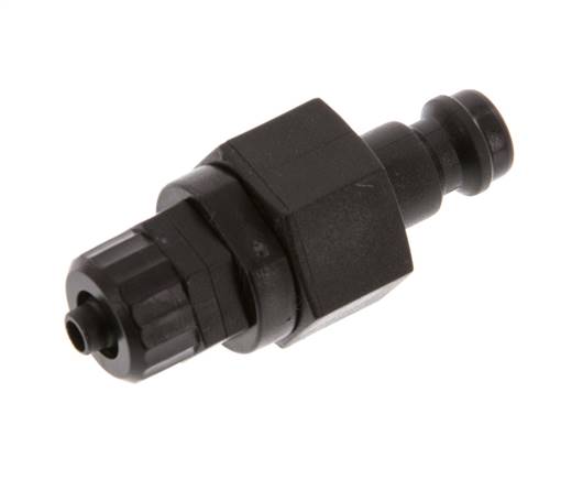 POM DN 5 Tapón de acoplamiento 4x6 mm Tuerca de unión Doble cierre
