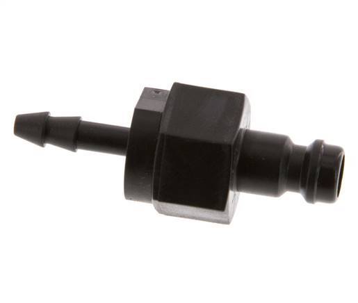 POM DN 5 Tapón de acoplamiento 4 mm Pilar de manguera Doble cierre