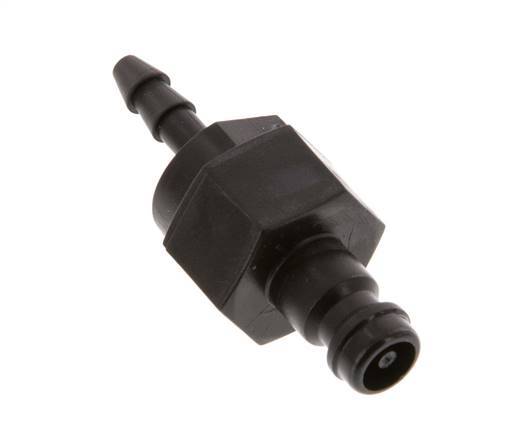 POM DN 5 Tapón de acoplamiento 4 mm Pilar de manguera Doble cierre
