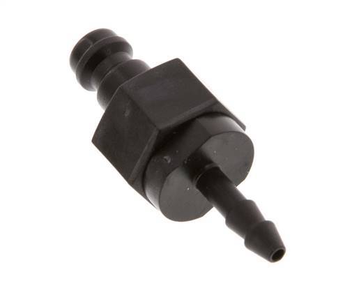 POM DN 5 Tapón de acoplamiento 4 mm Pilar de manguera Doble cierre