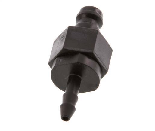 POM DN 5 Tapón de acoplamiento 4 mm Pilar de manguera Doble cierre