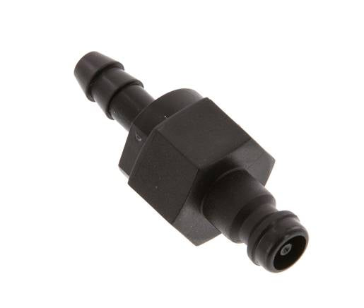 Tapón de acoplamiento POM DN 5 Pilar de manguera de 6 mm Cierre doble