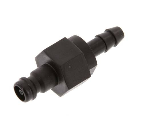 Tapón de acoplamiento POM DN 5 Pilar de manguera de 6 mm Cierre doble