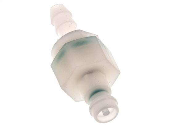Tapón de acoplamiento de PVDF DN 5 Pilar de manguera de 6 mm Cierre doble