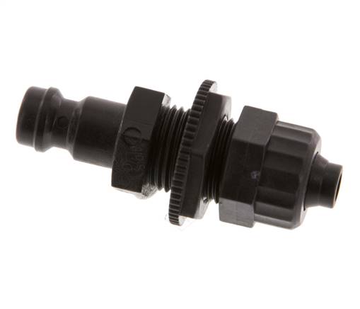 POM DN 5 Tapón de anclaje Tuerca de unión 6x8 mm Mampara
