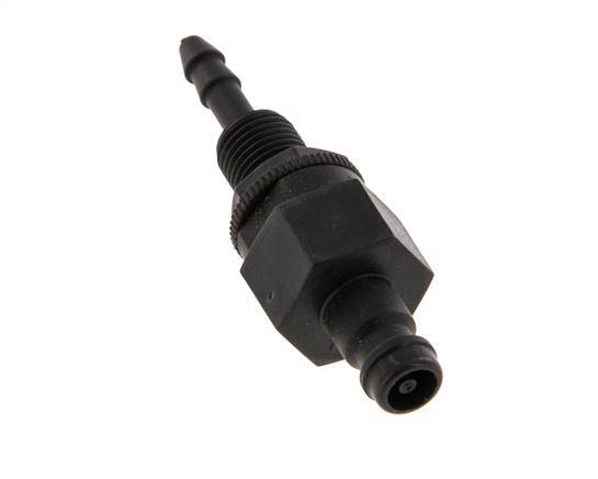 POM DN 5 Tapón de acoplamiento 4 mm Mampara de pilar de manguera Doble cierre