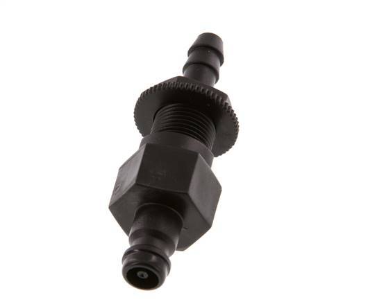 POM DN 5 Tapón de acoplamiento Pilar de manguera de 6 mm Cierre doble