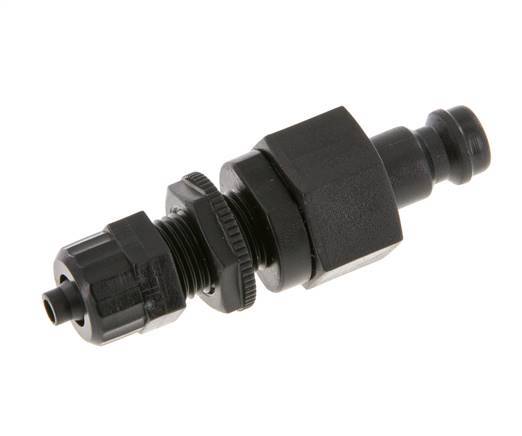 POM DN 5 Acoplamiento Tapón 4x6 mm Tuerca de racor Cierre doble