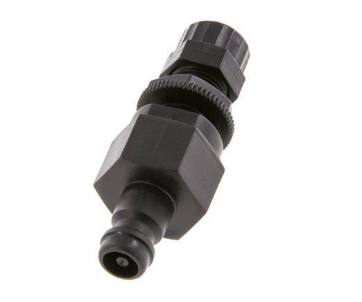 POM DN 5 Acoplamiento Tapón 4x6 mm Tuerca de racor Cierre doble