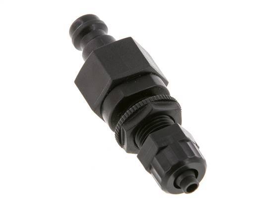 POM DN 5 Acoplamiento Tapón 4x6 mm Tuerca de racor Cierre doble