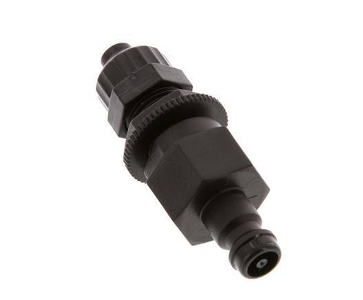POM DN 5 Tapón de acoplamiento Tuerca de unión 6x8 mm Mampara de doble cierre
