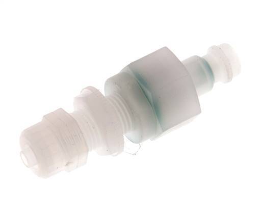 PVDF DN 5 Acoplamiento Tapón 4x6 mm Tuerca de racor Cierre doble