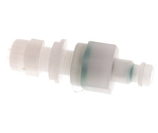 PVDF DN 5 Acoplamiento Tapón 4x6 mm Tuerca de racor Cierre doble